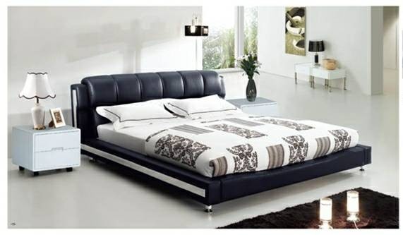 Modern Leather Queen Size Bed (Q9020)