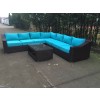 Sunbrella half round wicker Outdoor sectional SF 262